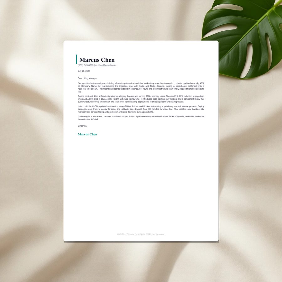 Cover letter sample
